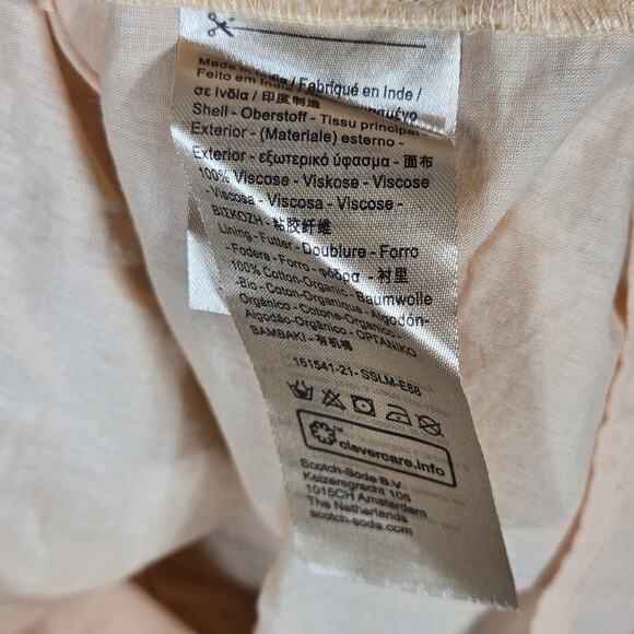 Scotch & Soda Sun Ray Dress Womens Medium Long Sleeve Printed Fit Flare - Picture 12 of 12